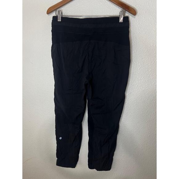 Lululemon Dance Studio Crop 25" Black Jogger Pants Womens 8 Relaxed Athleisure - Picture 6 of 8